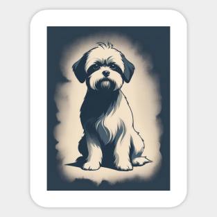 Maltese Dog 3 - Japanese Old Vintage Sticker